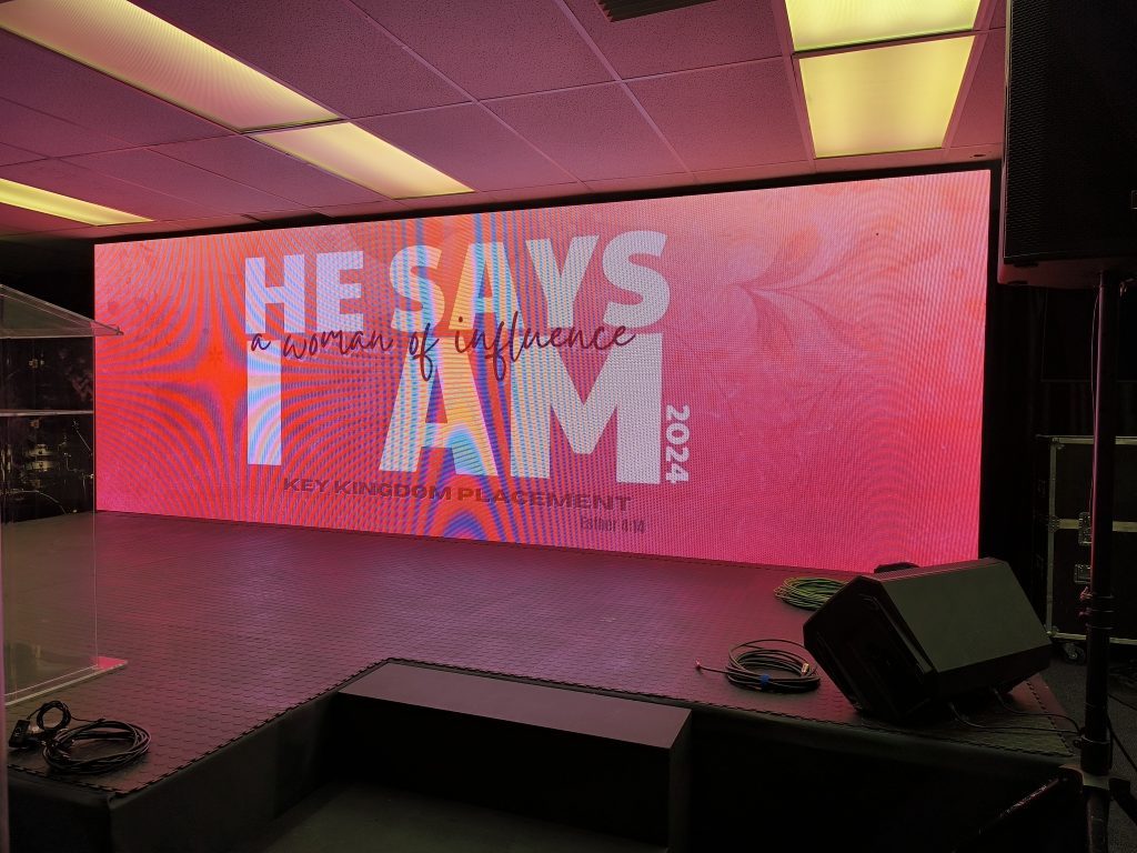 Church conference stage screen